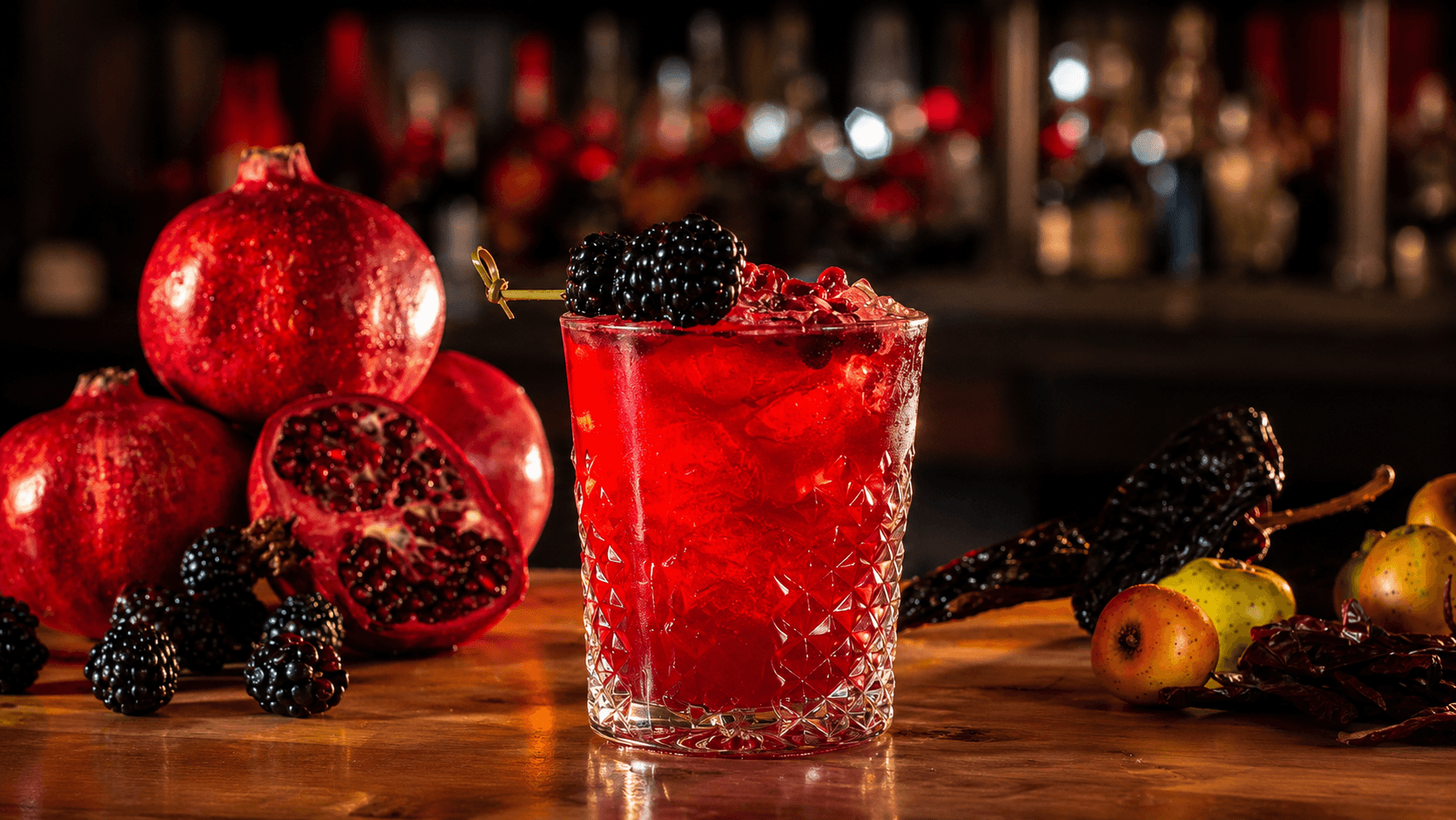 Pomegranate-blackberry cantina cocktail